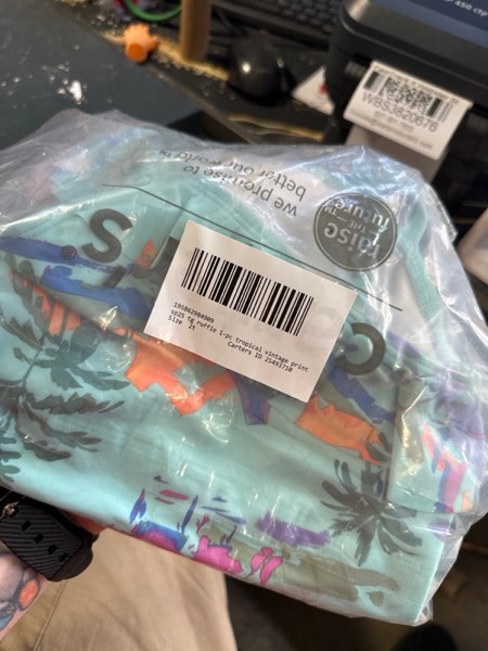 Condition photo showing New/Like New for OshKosh B'Gosh Girls One-Piece Swimsuit 2T Tropical Vintage Print