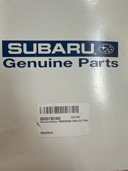 Condition photo showing New/Like New for Genuine Subaru 72880XA00A Cabin Air Filter