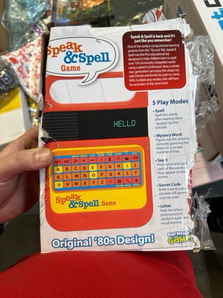 Condition photo showing As Is for Speak & Spell Electronic Game - Educational Learning Toy, Spelling Games, 80s Retro Handheld Arcade, Autism Toys, Activity for Boys, Girls, Toddler, Ages 7+