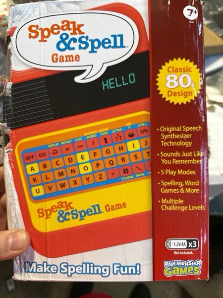 Condition photo showing New/Like New for Speak & Spell Electronic Game - Educational Learning Toy, Spelling Games, 80s Retro Handheld Arcade, Autism Toys, Activity for Boys, Girls, Toddler, Ages 7+
