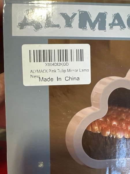 Condition photo showing New/Like New for Handmade Tulip Lamp Fully Assembled - Flower Night Light Cuteness Lamps - Tulip and Rose Infinity Mirror in a Glass - Gift for Women or Girl - Lampara de Tulipanes Infinitos (Pink, AA) Pink AA