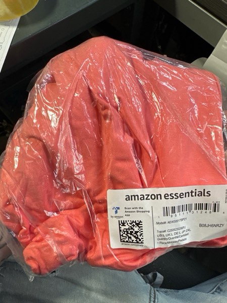 Condition photo showing New/Like New for (US-Large) Amazon Essentials Women's Pull-On Knit Midi Skirt (Available in Plus Size) Large Peach