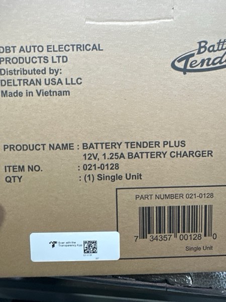 Condition photo showing New/Like New for Battery Tender Plus 12V Battery Charger and Maintainer: 1.25 AMP Powersport Battery Charger and Maintainer for Motorcycles  ATVs  UTVs - Smart 12 Volt Automatic Float Charger - 021-0128
