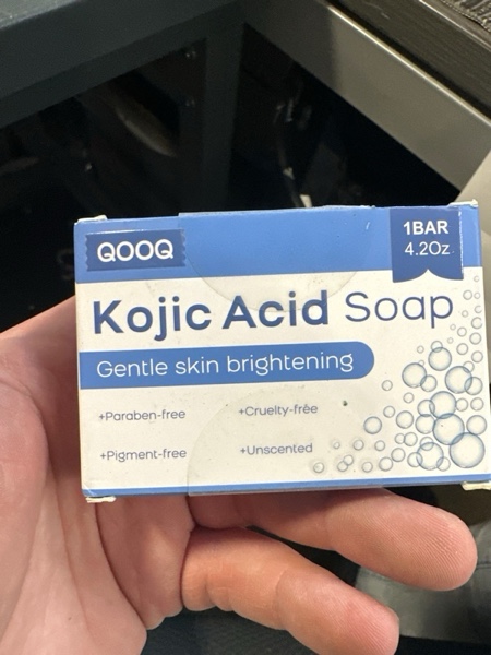 Condition photo showing New/Like New for QOOQ Transparent Kojic Acid Soap - Gentle Dark Spots Brightening for Face and Body with Vitamin C, Retinol, Collagen, Original Japanese Complex - Vitamin E, Shea Butter, Castile Olive Oil(120g*2) 120g(2 packs)