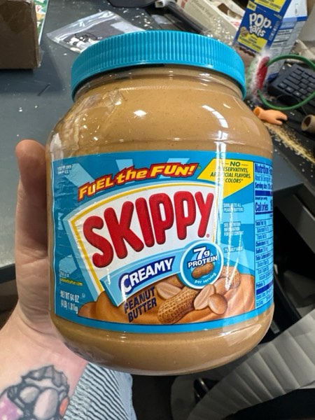 Condition photo showing New/Like New for SKIPPY Peanut Butter, Creamy, 7 g protein per serving, 64 oz (Packaging May Vary) Creamy 64 Ounce (Pack of 1)