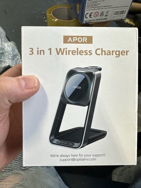 Condition photo showing New/Like New for 3 in 1 Charging Station for iPhone, Magsafe Wireless Charger with Cooling Fan for iPhone 16 15 14 13 12 Series & Apple Watch Charger 10/Ultra 2, Wireless Charging Station for AirPods 4/3/Pro/Pro 2