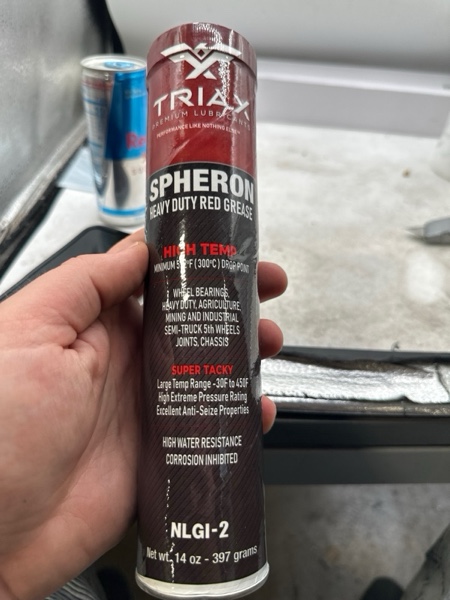 Condition photo showing New/Like New for TRIAX Spheron Grease NLGI-2 Lithium Complex, High Temp, Super Heavy Duty | Ultra Tacky, EP, Waterproof | for 5th Wheel, Joints, Pivots, Wheel Bearings, and Chassis (14 Oz Tube - 2 Pack) 14 Ounce Tube (2 Pack)