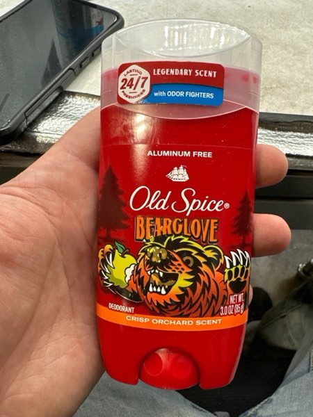 Condition photo showing New/Like New for Old Spice Aluminum Free Deodorant for Men, 24/7 Odor Protection, 24/7 Freshness & Lasting Scent, Goes on Clear, Bearglove with Crisp Orchard Scent, 3.0 oz (Pack of 3) Bearglove with Crisp Orchard 3 Ounce (Pack of 3)