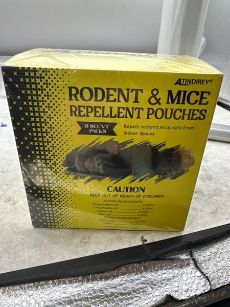 Condition photo showing New/Like New for Mouse Repellent Pouches,Peppermint Oil Powered, Indoor Outdoor & Car Use, Natural Rodent Deterrent for Home, RV, Garage | Safe for Pets & Kids,Advanced Botanical Formula for RV & Vehicle Protection
