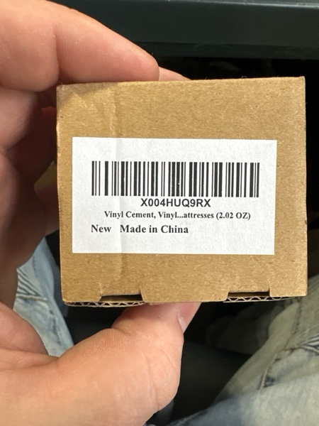 Condition photo showing New/Like New for Vinyl Cement, Vinyl Glue Ultra Strong, Waterproof PVC Cement, Pool Liner Patch Kit, Flexible Bond for Inflatables, PVC, Pool Liners, Tarps, Hot Tubs, Air Mattresses (2.02 OZ)