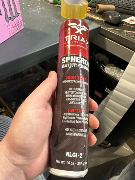 Condition photo showing New/Like New for TRIAX Spheron Grease NLGI-2 Lithium Complex, High Temp, Super Heavy Duty | Ultra Tacky, EP, Waterproof | for 5th Wheel, Joints, Pivots, Wheel Bearings, and Chassis (14 Oz Tube - 2 Pack)