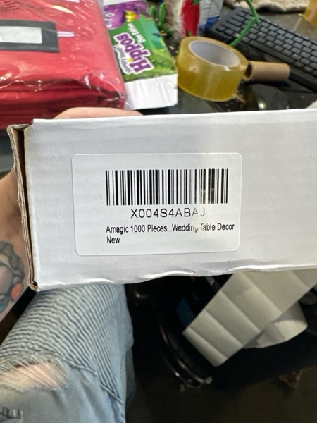 Condition photo showing New/Like New for Amagic 1000 Pieces Artificial Rose Petals with 12 Heart LED Tea Lights Candles Kit, Rose Petals and Candles Set for Proposal, Anniversary, Valentine's Day, Special Romantic Night, Wedding Table Decor 12 Pcs White Candles + 1000 Pcs Red-Black Petals