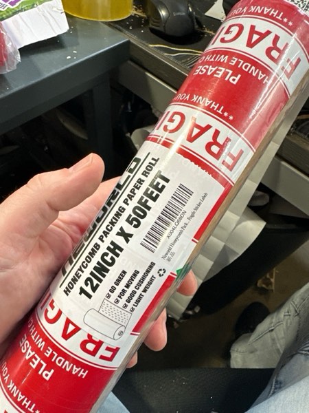 Condition photo showing New/Like New for Neworld Honeycomb Packing Paper,Eco Friendly Bubble Cushioning Wrap for Moving,Products & Gifts Wrapping Paper,Recyclable Cushioning Packing Material(12" x 50') With 20 Fragile Sticker Labels 12" x 50' ft