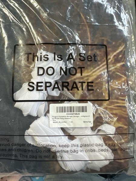 Condition photo showing New/Like New for Christmas Nativity Garage Door Banner Cover 7 x 16 ft for 2-car Jesus Is The Reason for The Season Large Xmas Garage Door Decorations Red Buffalo Plaid Background for House Outdoor Party Decor Nativity Scene