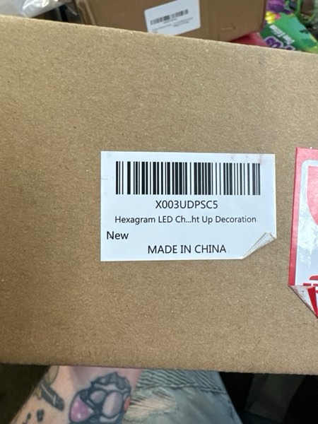 Condition photo showing New/Like New for Hexagram Christmas Decorations Indoor Christmas Gnomes Table Centerpieces Train Decor - Lighted Gnome Tabletop Decor, Light Up Xmas Train Figurines for Home Christmas 12"x2.8"x3.6"