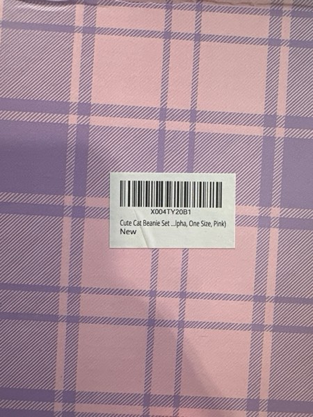 Condition photo showing New/Like New for Cat Lover Gifts for Women, Cute Cat Beanie Hat and Funny Socks, Christmas Stocking Stuffers for Mom One Size Pink