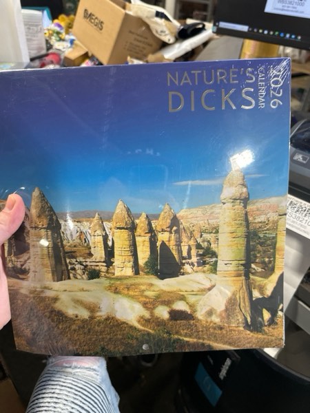 Condition photo showing New/Like New for Nature's Dicks Calendar 2026, White Elephant Gift, Funny Calendar, Joke Present, of Nature Wall Calendar