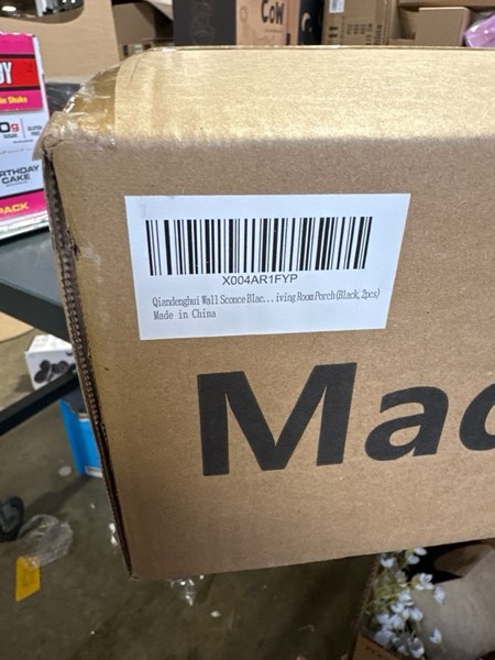 Condition photo showing New/Like New for Qiandenghui Black Wall Sconce Set of 2, Bubble Glasses & Metal Frame,8W Wall Lighting Fixtures for Bedroom Living Room Porch(Black,2pcs)