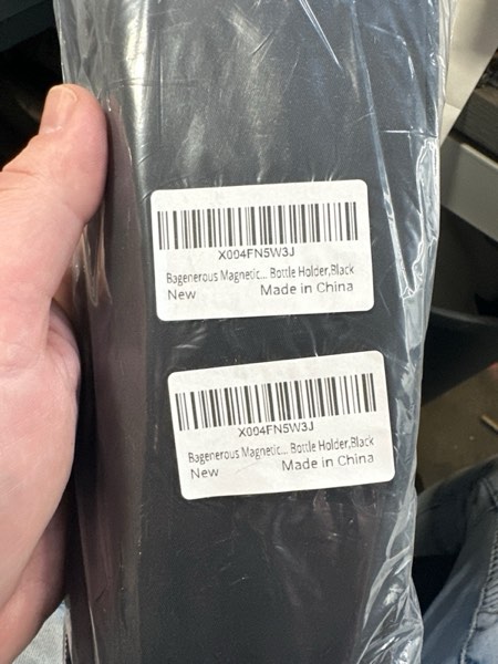Condition photo showing New/Like New for Bagenerous Gym Magnetic Water Bottle Holder with Adjustable Shoulder Strap and Phone Pocket,Holds 30/40oz Bottle Sleeve with Handle/Handleless,7 Card Pockets Black