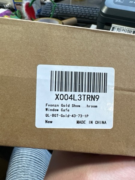 Condition photo showing New/Like New for Gold Shower Curtain Rods for Windows 40-73 inch Adjustable Shower Rod Spring Tension Curtain Rods No Drilling Extra Long Gold Curtain Rod Non Slip Shower Rods for Bathroom Window Cafe 43-73-1P-Gold Gold