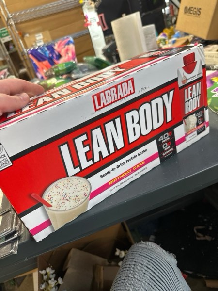 Condition photo showing New/Like New for Lean Body Protein Shake - Birthday Cake (12 Drinks, 17 Fl. Oz. Each)