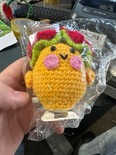 Condition photo showing New/Like New for Mini Positive Crochet Animals,Handmade Little Reminders,Uplifting Support Mental Health,Birthday Gifts for Women Mom Daughter Sister Friend (Clockwork Taco)