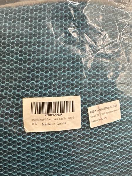 Condition photo showing New/Like New for MOSTY Magnetic Golf Towel for Bags, Carts & Clubs – Large 15.75"x15.75" Waffle Microfiber Golf Towel with Hidden Magnet – Golf Accessories for Men, Club & Ball Cleaning,2 Pcs
