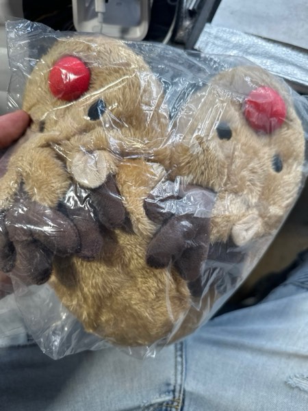 Condition photo showing New/Like New for Greenery-GRE Womens Cartoon Indoor Warm Fleece Slippers Winter Soft Cozy Home Booties Non-Slip Plush Slip-on Shoes Ankle Boots 7-8 Wide Brown Elk Antler