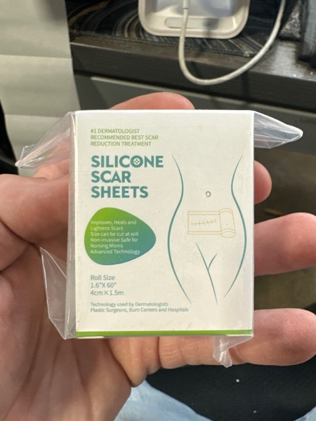 Condition photo showing New/Like New for Medical Grade Silicone Scar Sheets & Tape (1.6”X59” Roll-1.5M), Reusable Water-Resistant Scar Removal Strips for Surgical, C-Section, Tummy Tuck, Keloid, Burn Scars - Keloid Bump Removal