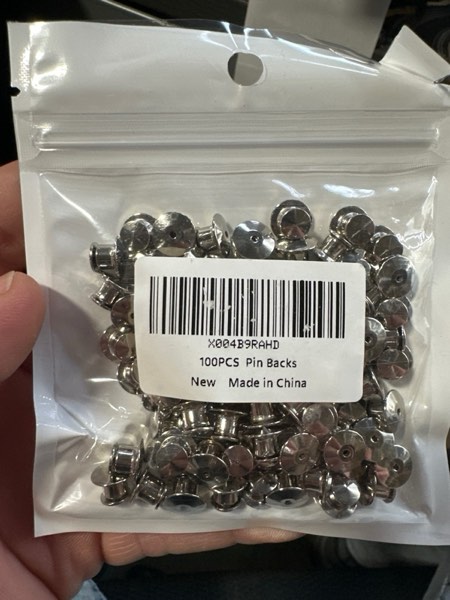 Condition photo showing New/Like New for Ceryvop 100 PCS Pin Backs Locking, Lapel Keepers Clasp, Metal Locks, Brooch, Badge Keepers, Replacement
