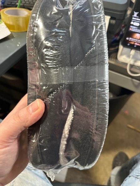 Condition photo showing New/Like New for NewDenBer Women's Cozy Memory Foam Slippers Soft Fleece Lined Slip on Indoor Outdoor House Shoes 5-5.5 5. Black