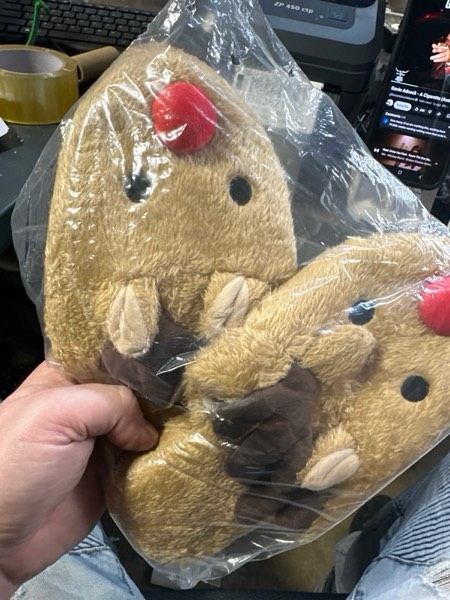 Condition photo showing New/Like New for Greenery-GRE Womens Cartoon Indoor Warm Fleece Slippers Winter Soft Cozy Home Booties Non-Slip Plush Slip-on Shoes Ankle Boots 7-8 Wide Brown Elk Antler