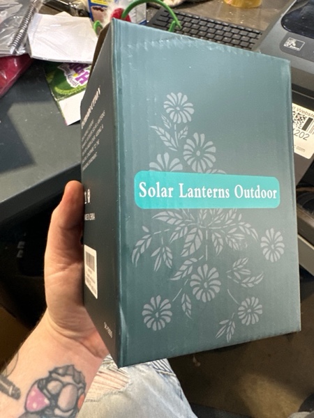 Condition photo showing New/Like New for Cardinal Solar Lanterns Outdoor Waterproof Garden Decor Suitable for Birthday Gifts for Women Mom Grandma Metal Hanging Solar Lights for Outside LED Lantern for Yard Patio Lawn Pathway Landscape