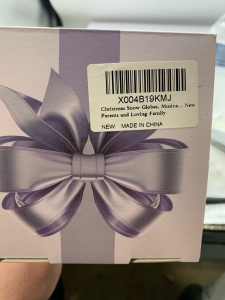 Condition photo showing New/Like New for New Mom Gifts, Christmas Snow Globe Gifts for New Mom, 6H Timer, Brithday and Memorial Day Snow Globe, Christmas Decorations Gifts for New Families New Parents and Loving Family