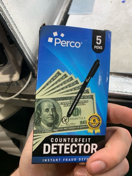 Condition photo showing New/Like New for Perco Counterfeit Money Detector Pen (5 Pack) - Easy to Use and Reliable Universal Currency Fake Bill Checker for Personal & Commercial Use - Ensures Authenticity & Prevents Fraud