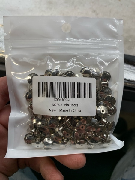 Condition photo showing New/Like New for Ceryvop 100 PCS Pin Backs Locking, Lapel Keepers Clasp, Metal Locks, Brooch, Badge Keepers, Replacement