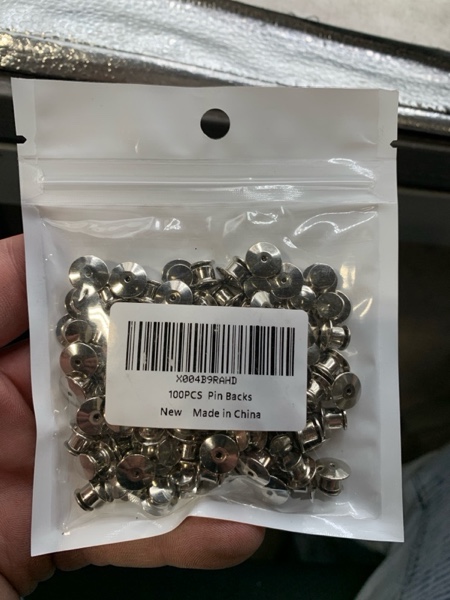 Condition photo showing New/Like New for Ceryvop 100 PCS Pin Backs Locking, Lapel Keepers Clasp, Metal Locks, Brooch, Badge Keepers, Replacement
