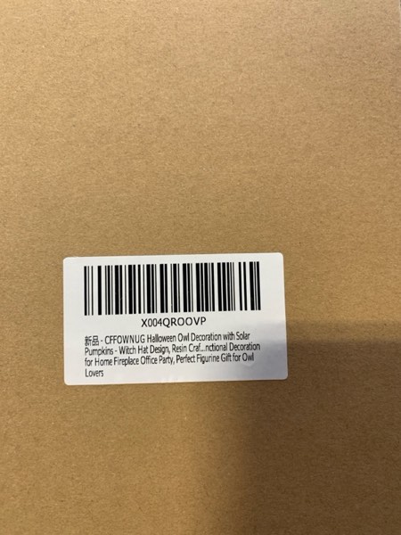 Condition photo showing New/Like New for Owl Halloween Indoor Decoration: 8.9'' Witch Hat Owl Ornament with Solar Pumpkins & Eyes for Home Fireplace Office Party Perfect Collectible Figurines Gift for Gothic Lovers Halloween Owl with Solar Pumpkins