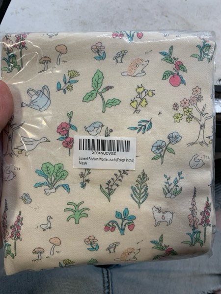 Condition photo showing New/Like New for Sunwel Fashion Women Top Zipper Forest Picnic & Bunny in Bloom Cute Prints Cotton Tote Bag for Work Travel Gym Shopping Beach