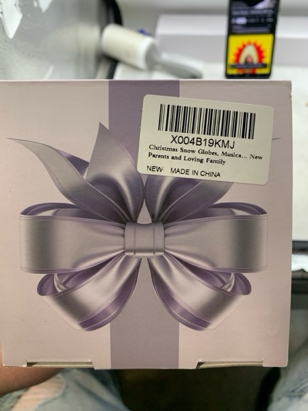 Condition photo showing New/Like New for New Mom Gifts, Christmas Snow Globe Gifts for New Mom, 6H Timer, Brithday and Memorial Day Snow Globe, Christmas Decorations Gifts for New Families New Parents and Loving Family