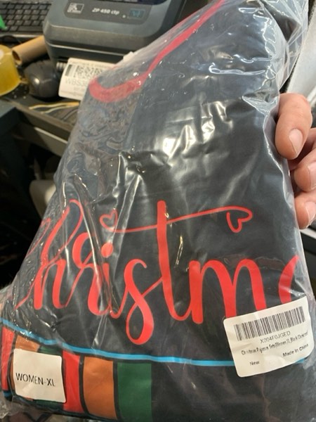 Condition photo showing New/Like New for (Women-XL) Onancehim Matching Christmas Pajamas Sets for Family, Cute Womens Mens Christmas Pjs Set Women X-Large Black Christmas