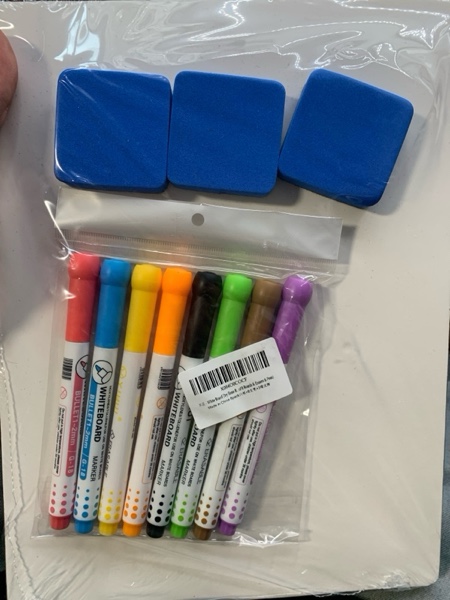 Condition photo showing New/Like New for White Board Dry Erase Boards Classroom Pack Mini White Boards 9" x12” Double Sided Personal Whiteboards for Students Teachers School Supplies Lapboards (Set of 6 Boards & Erasers & Pens)