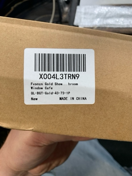 Condition photo showing New/Like New for Gold Shower Curtain Rods for Windows 40-73 inch Adjustable Shower Rod Spring Tension Curtain Rods No Drilling Extra Long Gold Curtain Rod Non Slip Shower Rods for Bathroom Window Cafe 43-73-1P-Gold Gold