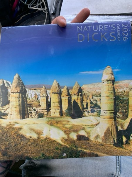Condition photo showing New/Like New for Nature's Dicks Calendar 2026, White Elephant Gift, Funny Calendar, Joke Present, of Nature Wall Calendar