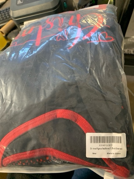 Condition photo showing New/Like New for (Women-XL) Onancehim Matching Christmas Pajamas Sets for Family, Cute Womens Mens Christmas Pjs Set Women X-Large Black Christmas