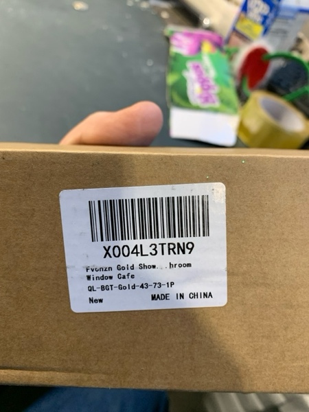 Condition photo showing New/Like New for Gold Shower Curtain Rods for Windows 40-73 inch Adjustable Shower Rod Spring Tension Curtain Rods No Drilling Extra Long Gold Curtain Rod Non Slip Shower Rods for Bathroom Window Cafe 43-73-1P-Gold Gold