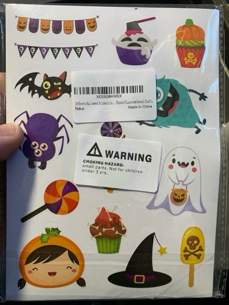 Condition photo showing New/Like New for 24 Sheets Halloween Stickers for Kids - Non-Repeating, Happy Halloween Cute Stickers for Goodie Bags & Party Favors Halloween Theme Stickers