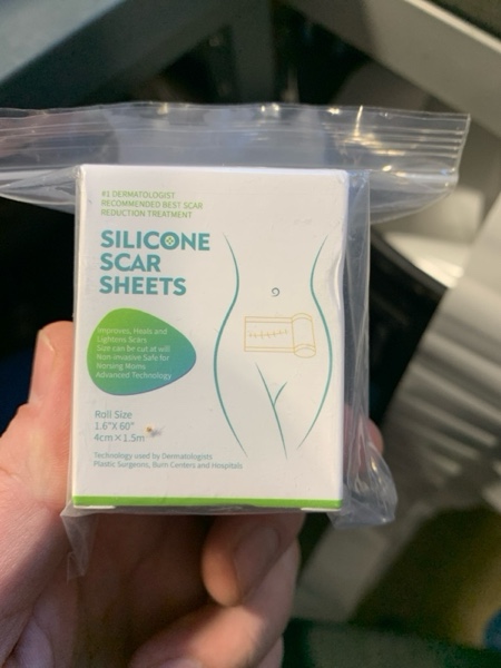 Condition photo showing New/Like New for Medical Grade Silicone Scar Sheets & Tape (1.6”X59” Roll-1.5M), Reusable Water-Resistant Scar Removal Strips for Surgical, C-Section, Tummy Tuck, Keloid, Burn Scars - Keloid Bump Removal