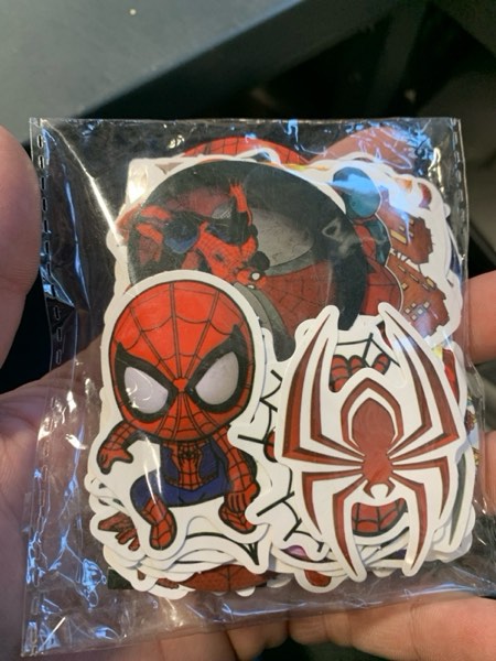 Condition photo showing New/Like New for ?100 PCS Spiderman Stickers for Kids & Teens – Waterproof Superhero Vinyl Decals for Laptop, Water Bottles, Skateboard, Phone – Cool Superhero Stickers Gift Pack