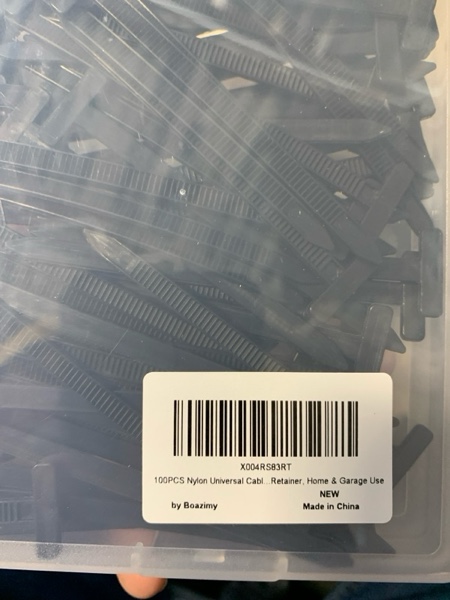 Condition photo showing New/Like New for 100 Pieces Nylon Universal Cable Tie Buckle — Automotive Clips Fastener, Self-Locking Zip Ties Holder for Car Repair, Fender Trunk Bumper Retainer, Home & Garage Use